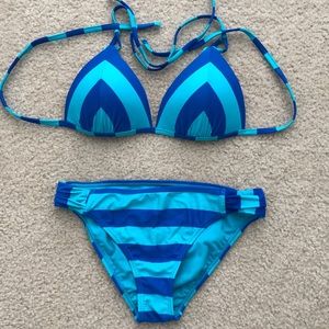 Adore me blue striped swimsuit